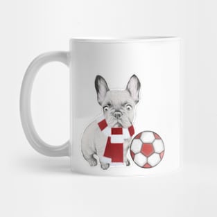 Football Supporting French Bulldog Mug